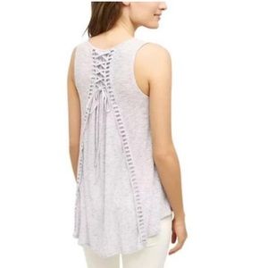 Anthropologie Akemi + Kin Lace-Up Swing Tank